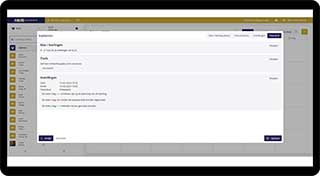 Overzicht van ingeplande taak, deelnemers en instellingen